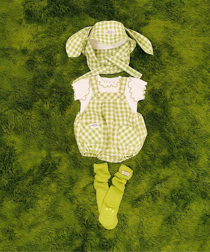 little bunny 兔耳揹帶褲內搭套裝