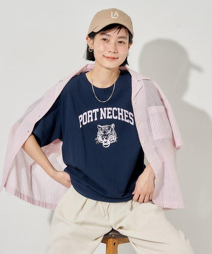 虎紋印花T恤