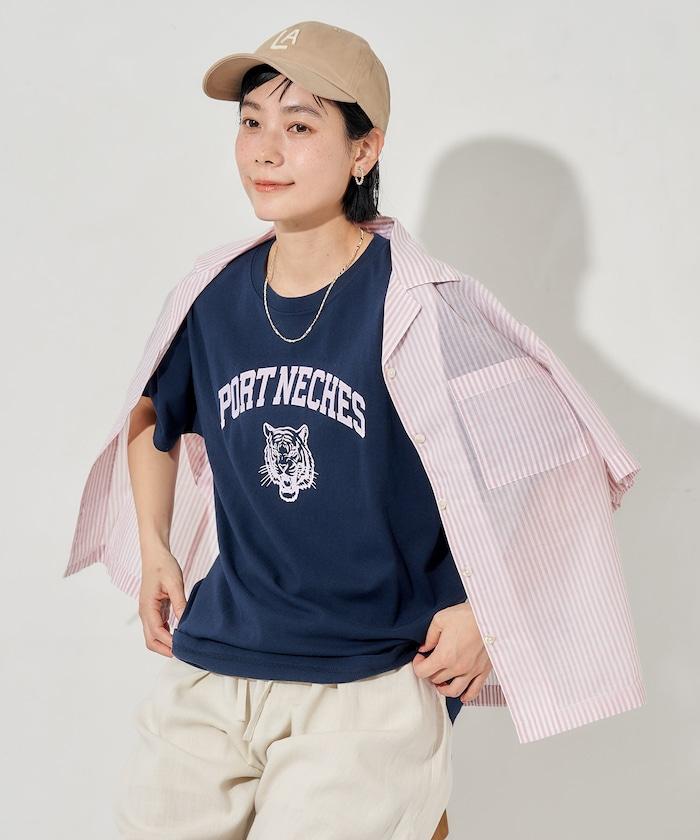 虎紋印花T恤