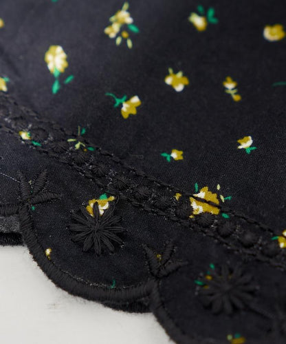 印度風裾部刺繡 闊腿 彈力休閒褲