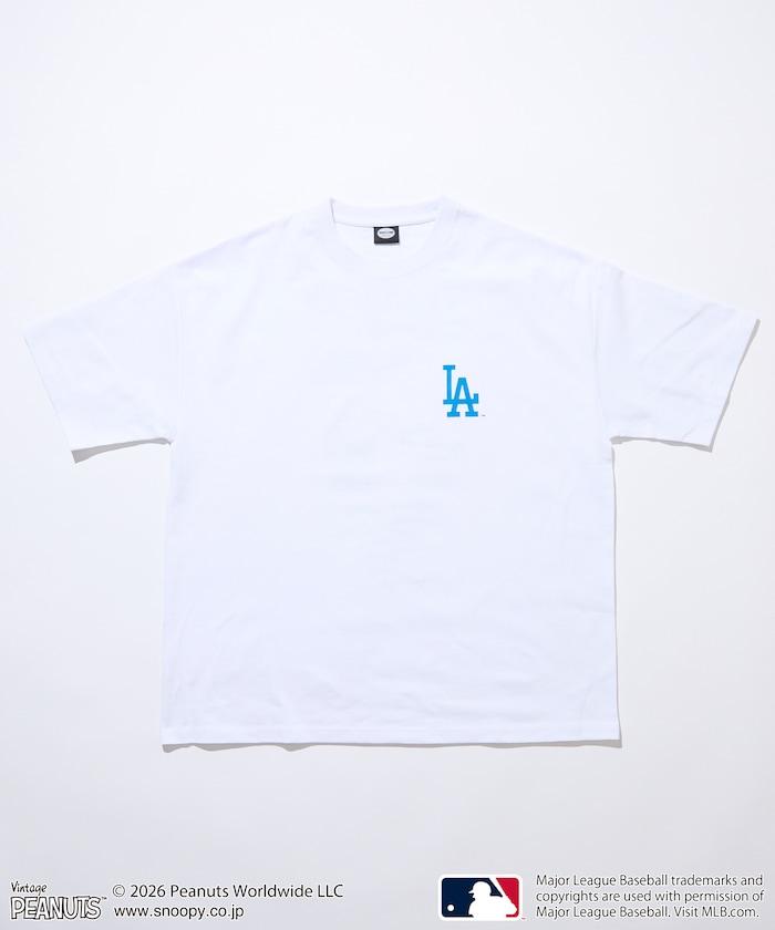 PEANUTS（花生漫畫） × MLB  大廓形 背部印花 短袖T恤 DODGERS