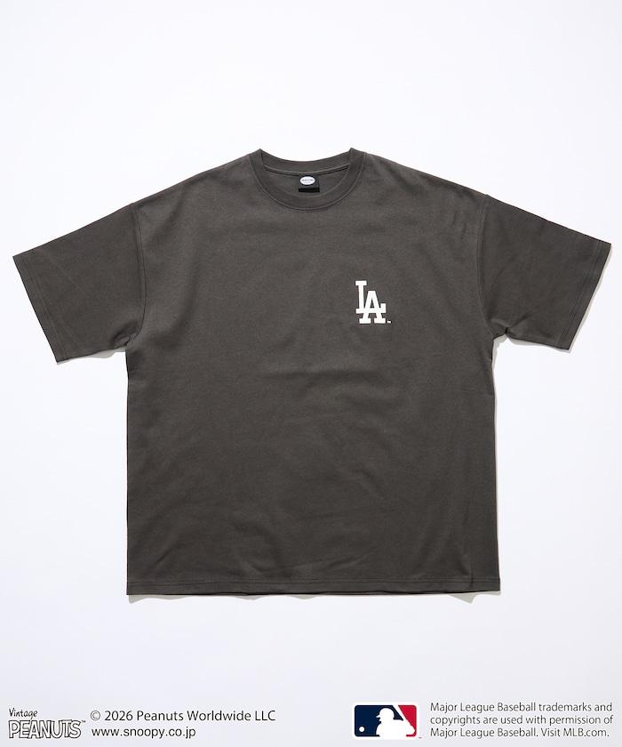 PEANUTS（花生漫畫） × MLB  大廓形 背部印花 短袖T恤 DODGERS