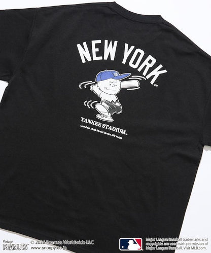 《PEANUTS》×MLB 寬鬆廓形 背部印花 T恤