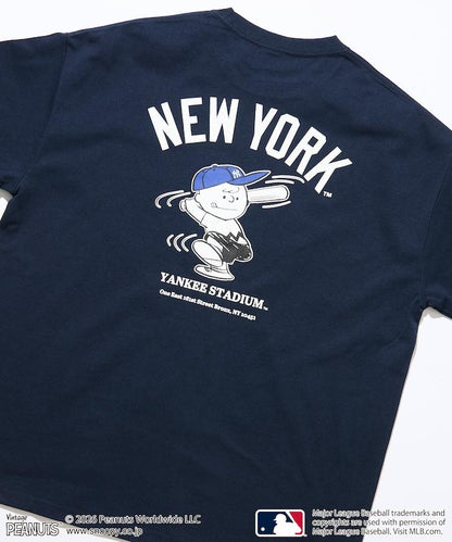 《PEANUTS》×MLB 寬鬆廓形 背部印花 T恤