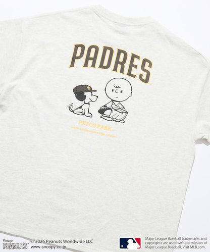 PEANUTS（花生漫畫） × MLB 聯名 寬鬆版型 背部印花 PADRES T恤