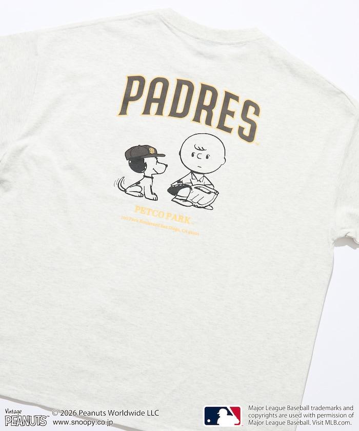 PEANUTS（花生漫畫） × MLB 聯名 寬鬆版型 背部印花 PADRES T恤