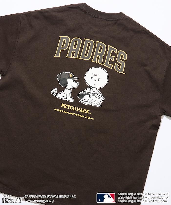 PEANUTS（花生漫畫） × MLB 聯名 寬鬆版型 背部印花 PADRES T恤