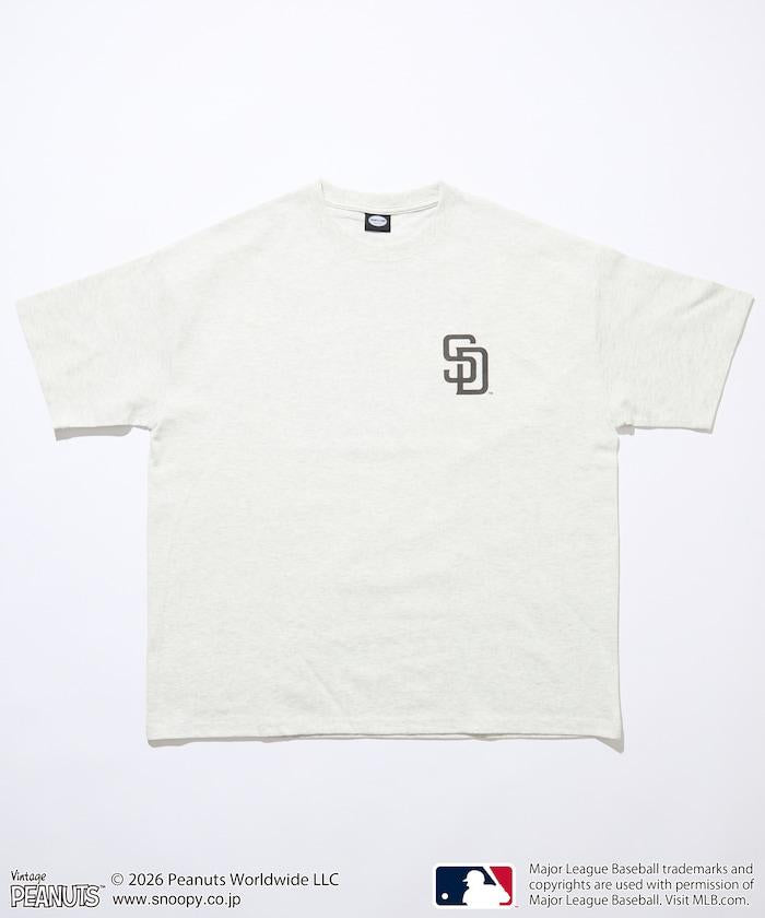 PEANUTS（花生漫畫） × MLB 聯名 寬鬆版型 背部印花 PADRES T恤
