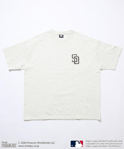 PEANUTS（花生漫畫） × MLB 聯名 寬鬆版型 背部印花 PADRES T恤