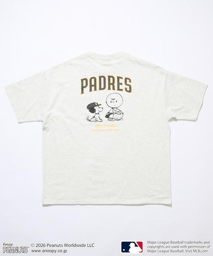 PEANUTS（花生漫畫） × MLB 聯名 寬鬆版型 背部印花 PADRES T恤