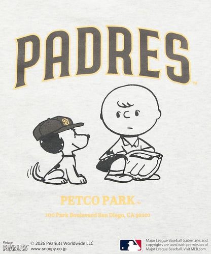 PEANUTS（花生漫畫） × MLB 聯名 寬鬆版型 背部印花 PADRES T恤