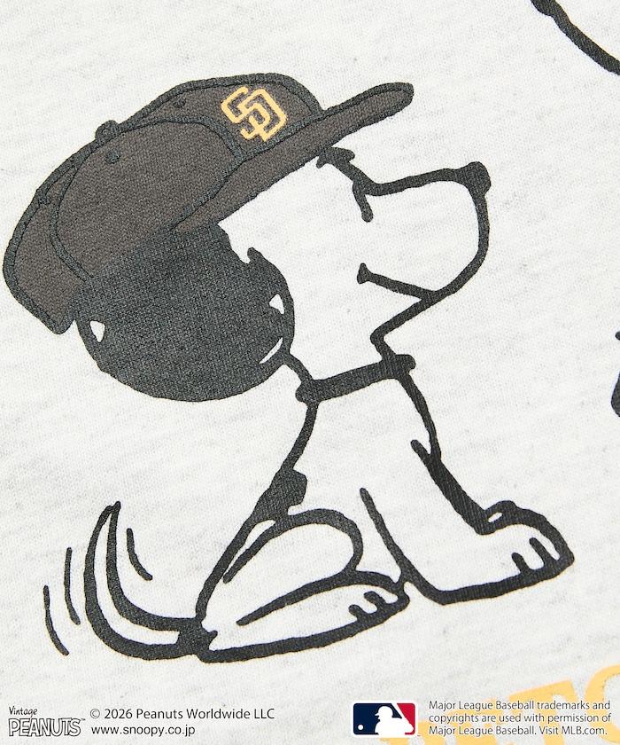 PEANUTS（花生漫畫） × MLB 聯名 寬鬆版型 背部印花 PADRES T恤
