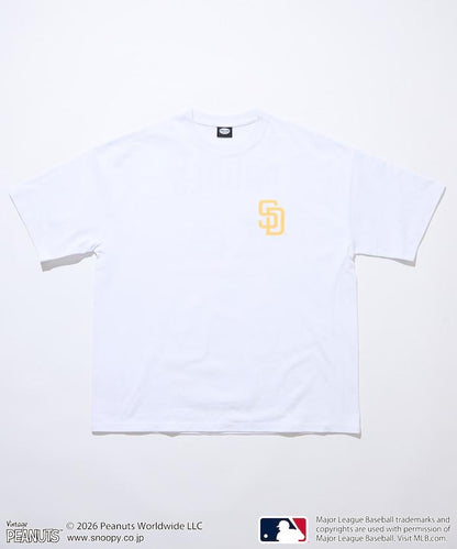 PEANUTS（花生漫畫） × MLB 聯名 寬鬆版型 背部印花 PADRES T恤