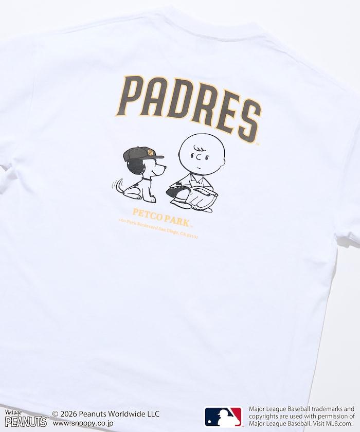 PEANUTS（花生漫畫） × MLB 聯名 寬鬆版型 背部印花 PADRES T恤