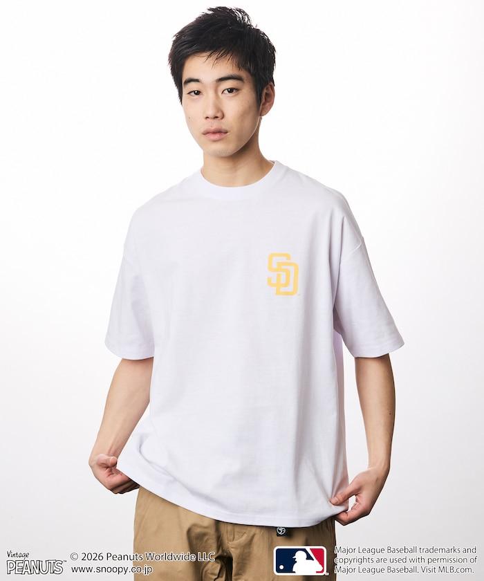 PEANUTS（花生漫畫） × MLB 聯名 寬鬆版型 背部印花 PADRES T恤