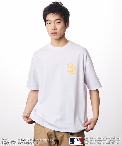 PEANUTS（花生漫畫） × MLB 聯名 寬鬆版型 背部印花 PADRES T恤
