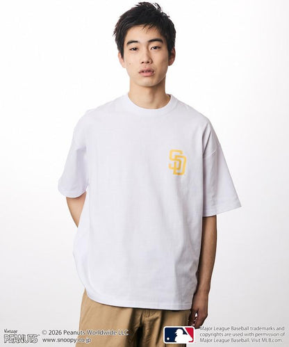 PEANUTS（花生漫畫） × MLB 聯名 寬鬆版型 背部印花 PADRES T恤