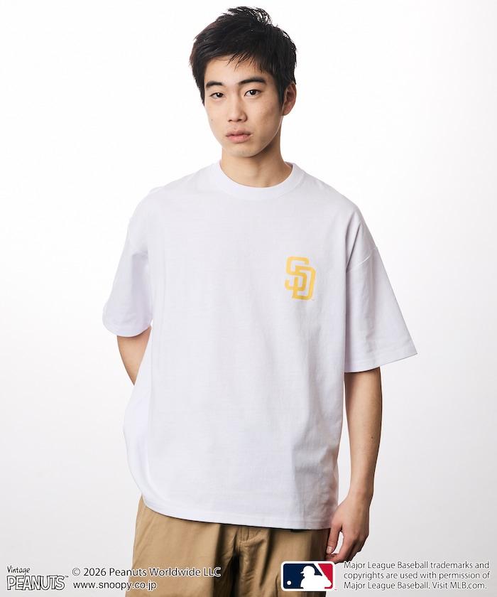 PEANUTS（花生漫畫） × MLB 聯名 寬鬆版型 背部印花 PADRES T恤