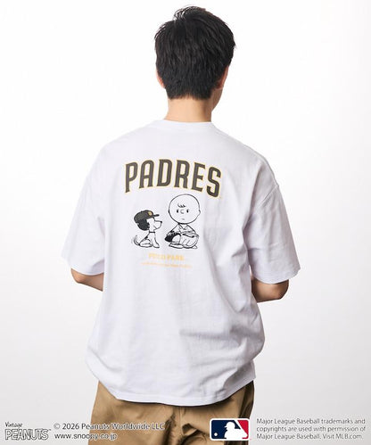 PEANUTS（花生漫畫） × MLB 聯名 寬鬆版型 背部印花 PADRES T恤