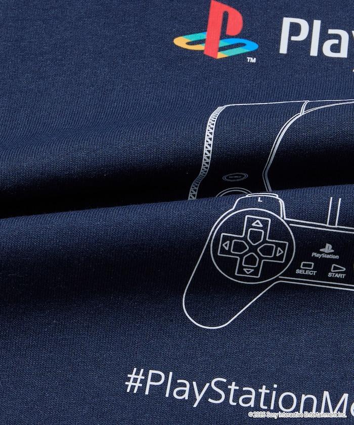 寬鬆版型 背部LOGO印花 圓領 PlayStation NEVER STOP T恤