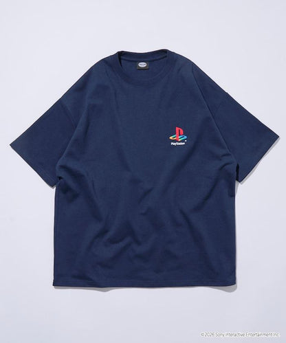 寬鬆版型 背部LOGO印花 圓領 PlayStation NEVER STOP T恤