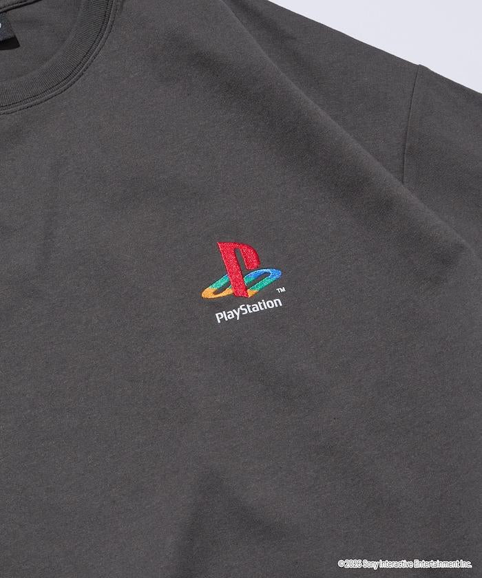 寬鬆版型 背部LOGO印花 圓領 PlayStation NEVER STOP T恤