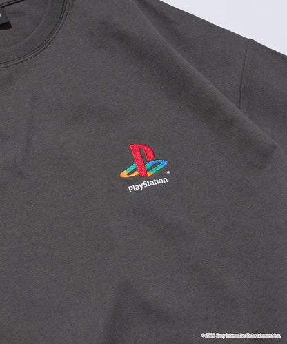 寬鬆版型 背部LOGO印花 圓領 PlayStation NEVER STOP T恤