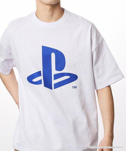 寬鬆版型 背部PlayStation LOGO印花 圓領T恤