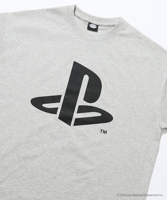 寬鬆版型 背部PlayStation LOGO印花 圓領T恤