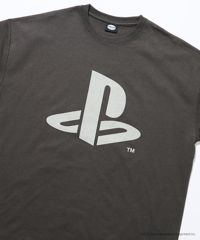 寬鬆版型 背部PlayStation LOGO印花 圓領T恤