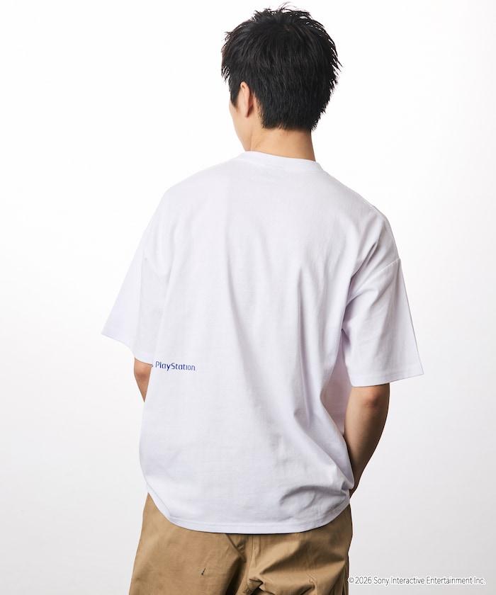 寬鬆版型 背部PlayStation LOGO印花 圓領T恤