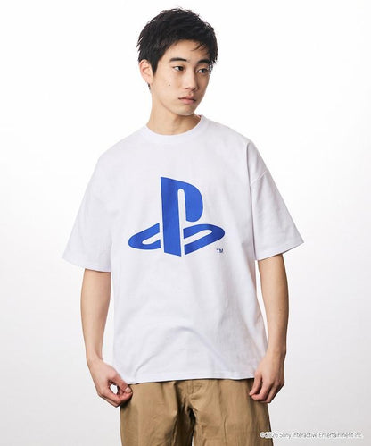 寬鬆版型 背部PlayStation LOGO印花 圓領T恤