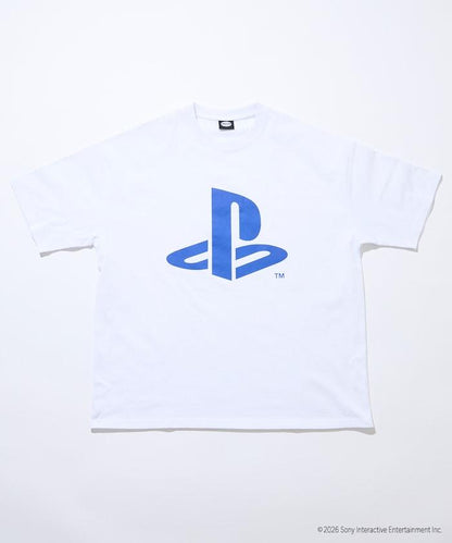 寬鬆版型 背部PlayStation LOGO印花 圓領T恤