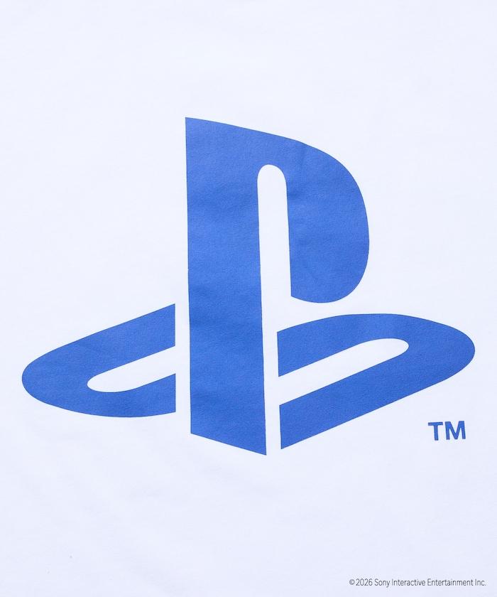 寬鬆版型 背部PlayStation LOGO印花 圓領T恤