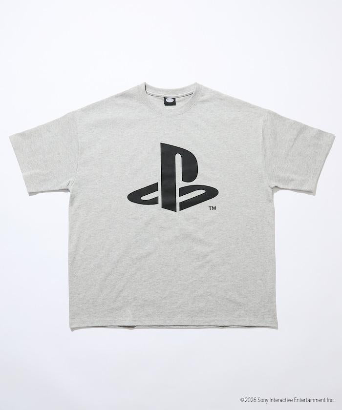 寬鬆版型 背部PlayStation LOGO印花 圓領T恤