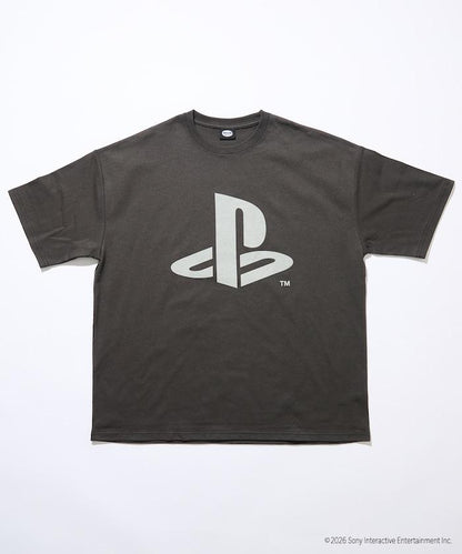 寬鬆版型 背部PlayStation LOGO印花 圓領T恤