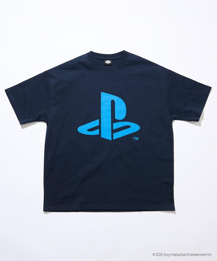 寬鬆版型 背部PlayStation LOGO印花 圓領T恤