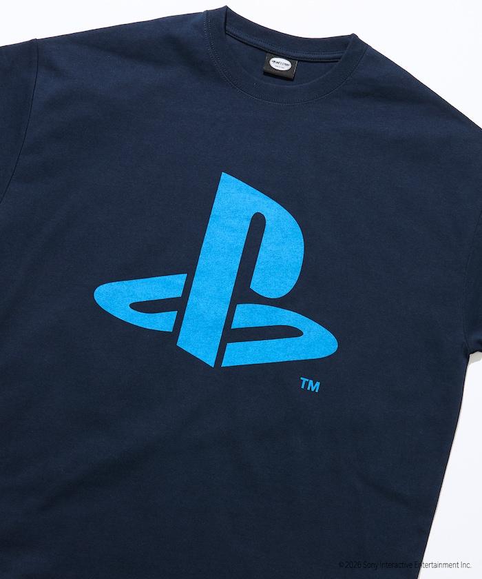 寬鬆版型 背部PlayStation LOGO印花 圓領T恤