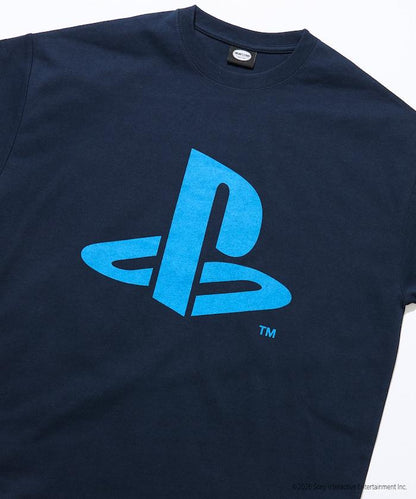 寬鬆版型 背部PlayStation LOGO印花 圓領T恤