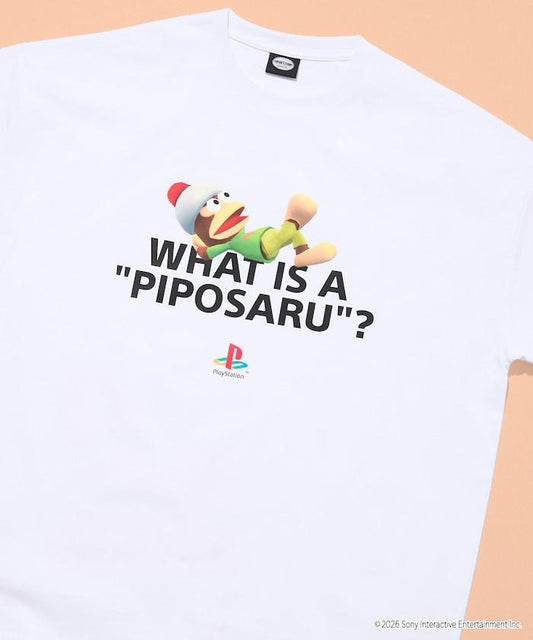 サルゲッチュ（捉猴啦！） WHAT IS A PIPOSARU 印花T恤