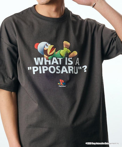 サルゲッチュ（捉猴啦！） WHAT IS A PIPOSARU 印花T恤