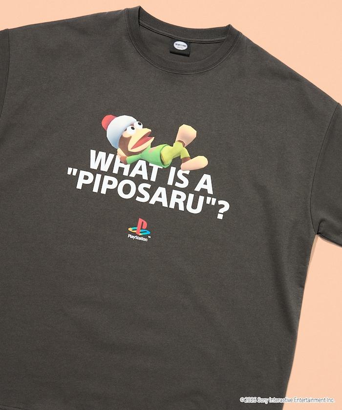 サルゲッチュ（捉猴啦！） WHAT IS A PIPOSARU 印花T恤