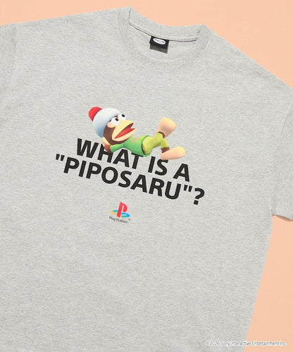 サルゲッチュ（捉猴啦！） WHAT IS A PIPOSARU 印花T恤