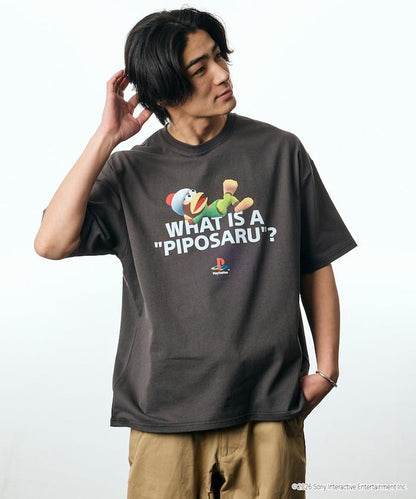 サルゲッチュ（捉猴啦！） WHAT IS A PIPOSARU 印花T恤
