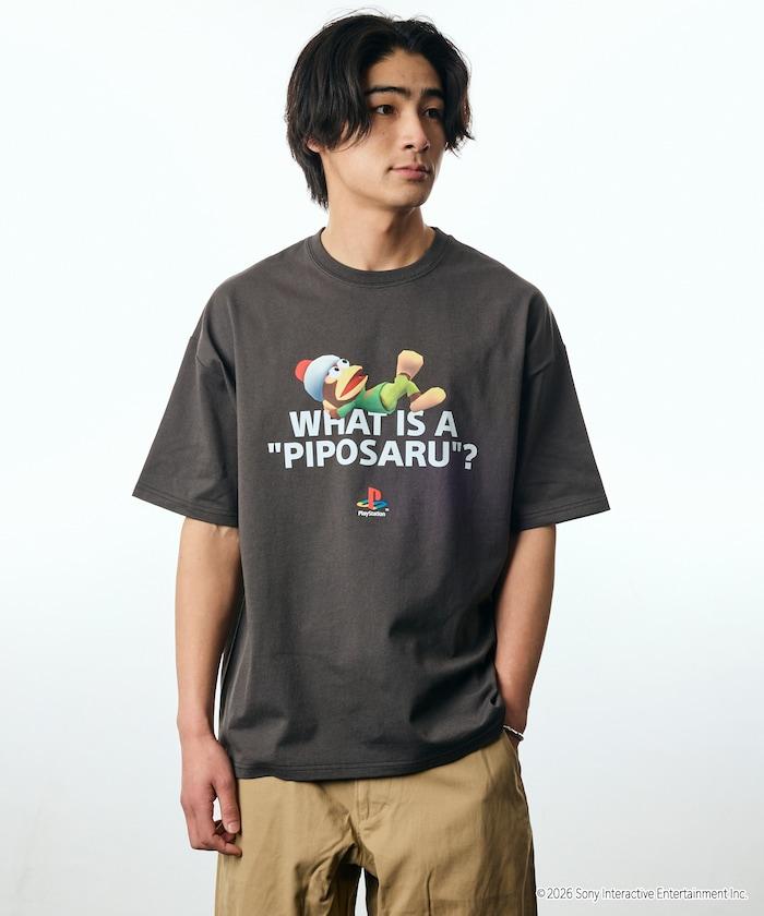 サルゲッチュ（捉猴啦！） WHAT IS A PIPOSARU 印花T恤