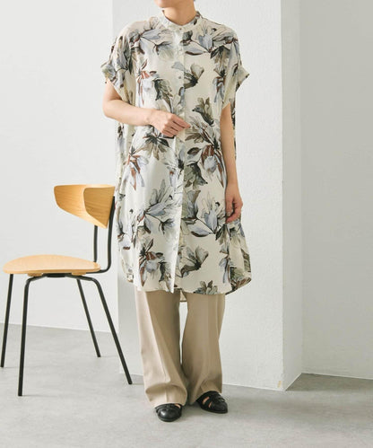 SUM1 STYLE 花卉印花排扣連衣裙