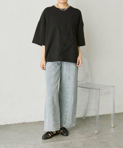 彈力防皺寬鬆 SUM1コードトップス/Tシャツ T恤