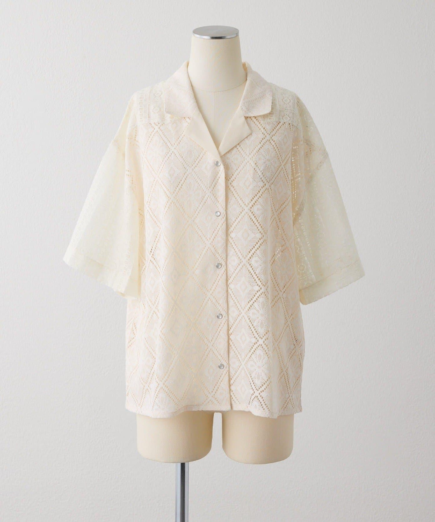 透視花卉蕾絲開襟襯衫 SUM1 STYLE