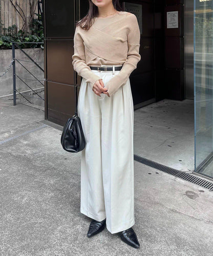 CAPRICIEUX LE'MAGE 露肩交叉疊搭設計 針織上衣