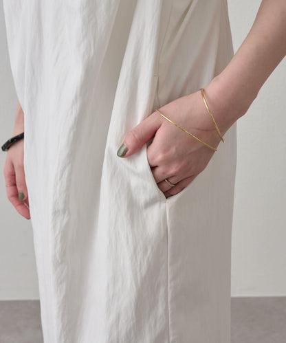 Omekashi V褶設計吊帶連體褲